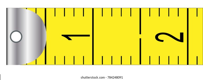 The first portion from a rag metric tape measure.