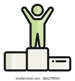 first position vector icon, school and education icon