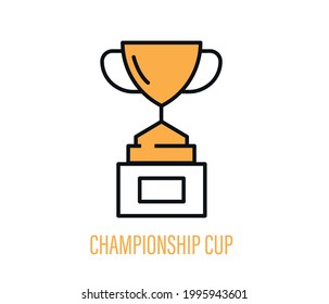 Icono del primer premio de trofeo de oro, ilustración vectorial e icono. Pixel perfecto. Para móviles y web.
