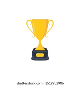 First prize gold trophy icon,prize gold trophy, winner, first prize, vector illustration and icon