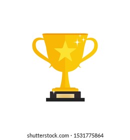 First prize gold trophy icon,prize gold trophy, winner, first prize, vector illustration and icon