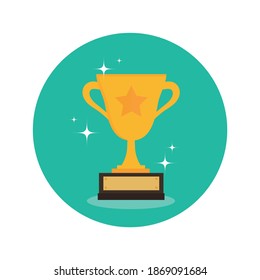 First prize gold trophy icon,prize gold trophy, winner, first prize, vector illustration and icon
