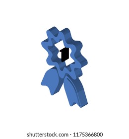 First Prize isometric left top view 3D icon