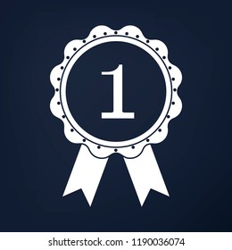 First prize ribbon award vector