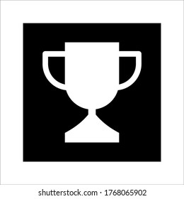 First prize trophy icon, winner vector illustration on white background