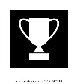 First prize trophy icon, winner vector illustration on white background