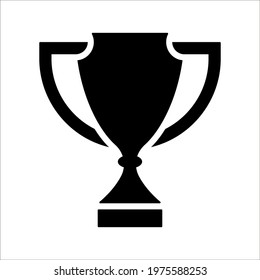 First prize trophy icon, winner vector illustration on white background. color editable