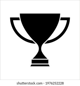 First prize trophy icon, winner vector illustration on white background. color editable