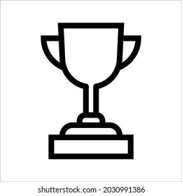 Trophäe Ikone, Gewinner und Ikone Vektorgrafik. auf weißem Hintergrund