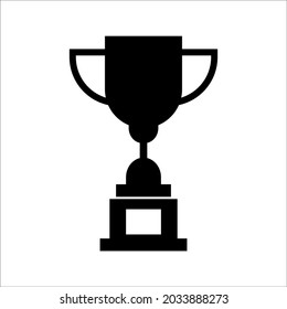 First prize trophy icon, winner and icon vector illustration. on a white background