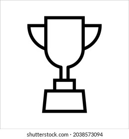 First prize trophy icon, winner and icon vector illustration. on a white background