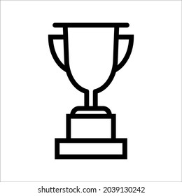 First prize trophy icon, winner and icon vector illustration. on a white background