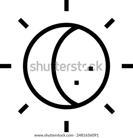 first quarter icon. Thin linear style design isolated on white background