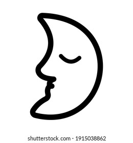 First quarter moon icon isolated on white background. High quality black style vecto icon