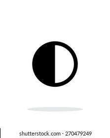 First quarter moon simple icon on white background. Vector illustration.