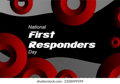 first responders day, background template Holiday concept