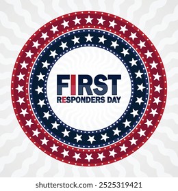 First Responders Day. Holiday concept. Template for background, banner, card, poster with text inscription. Vector illustration