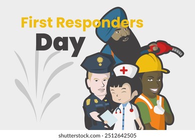 First responders day poster illustration