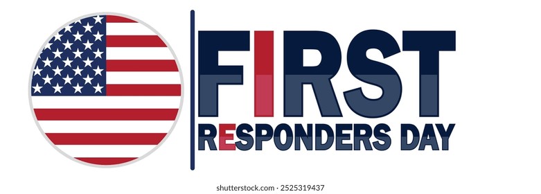 First Responders Day. Suitable for greeting card, poster and banner. Vector illustration.