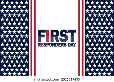 First Responders Day Vector illustration. Holiday concept. Template for background, banner, card, poster with text inscription. 