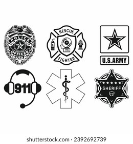 First Responders Hero Flag Nurse EMS Police Fire Military corrections dispatch Editable T shirt Design svg