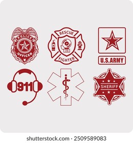 First Responders Hero Flag Nurse , EMS ,  Police , Firefighter, Military ,  corrections T-shirt design