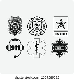 First Responders Hero Flag Nurse, EMS, Police, Firefighter, Military, Corrections Diseño de camiseta