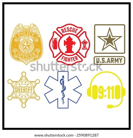 First Responders Hero Flag Nurse EMS Police Fire Military Vector T shirt Design, First Responders Hero Flag Shirt