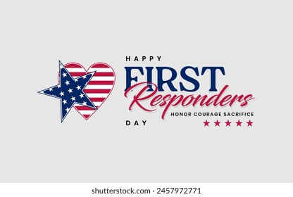 First Responders Holiday Concept Vector