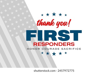 First Responders Holiday Concept Vector