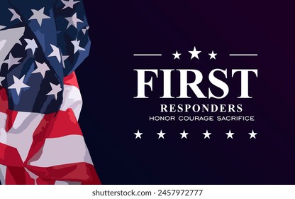 First Responders Holiday Concept Vector