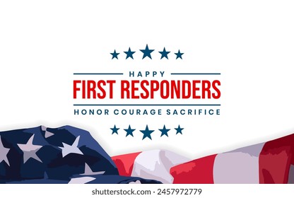 First Responders Holiday Concept Vector