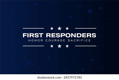 First Responders Holiday Concept Vector