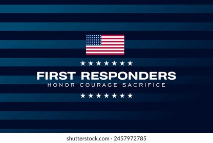 First Responders Holiday Concept Vector