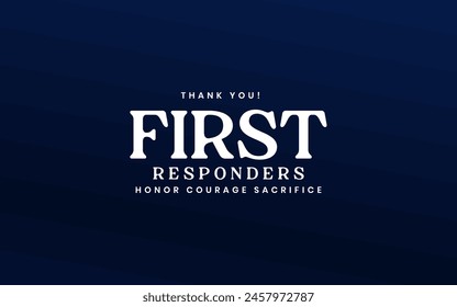 First Responders Holiday Concept Vector