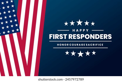 First Responders Holiday Concept Vector