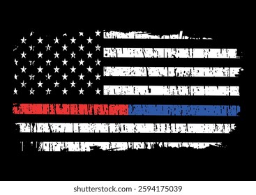 First Responders Shirt, First Responders Flag, Usa Police Firefighter Thin Red Line and Thin Blue Line T-Shirt