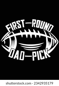 First round Dad pick vector art design, eps file. design file for t-shirt. SVG, EPS cuttable design file