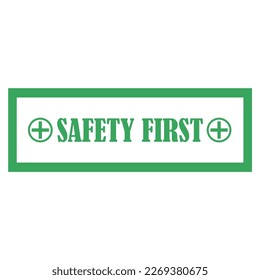 primer símbolo de seguridad en forma vectorial con color verde sobre fondo blanco y necesario en la empresa al elaborar normas de seguridad laboral