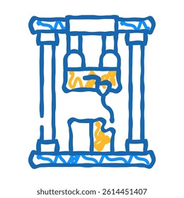 first sample production doodle icon sketch vector. first sample production sign. isolated symbol illustration