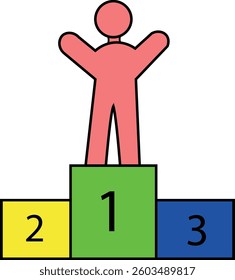 first second third award vector design icon illustration