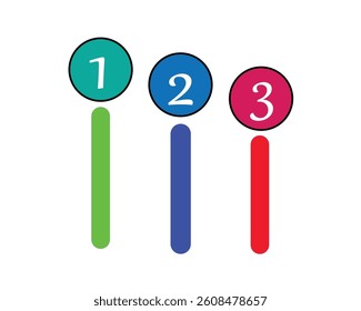 First, second and third place