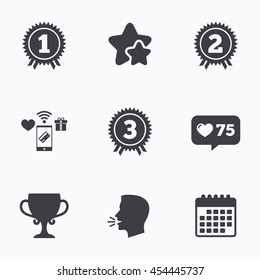 First Second Third Place Icons Award: vector de stock (libre de ...