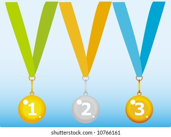First, Second and Third places medals for competitions
