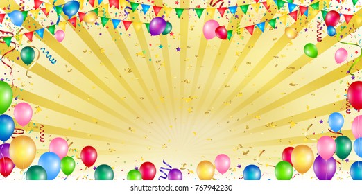 First selling balloon ribbon background