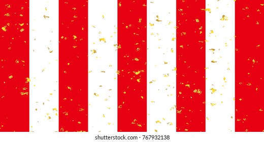 First selling red and white gold background