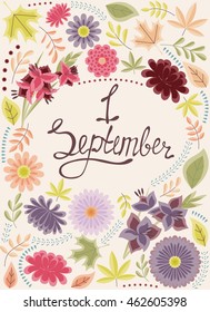 First September background vintage
