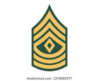 First sergeant rank vector art white background