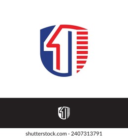 First Shield icon logo design illustration