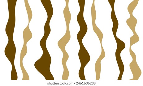 First Smooth Water Flow Ripple Lines Beige and dark blue color. Twisted and distorted texture in trendy retro psychedelic style. Groovy hippie minimalist backgrounds. Waves, swirl, twirl pattern
